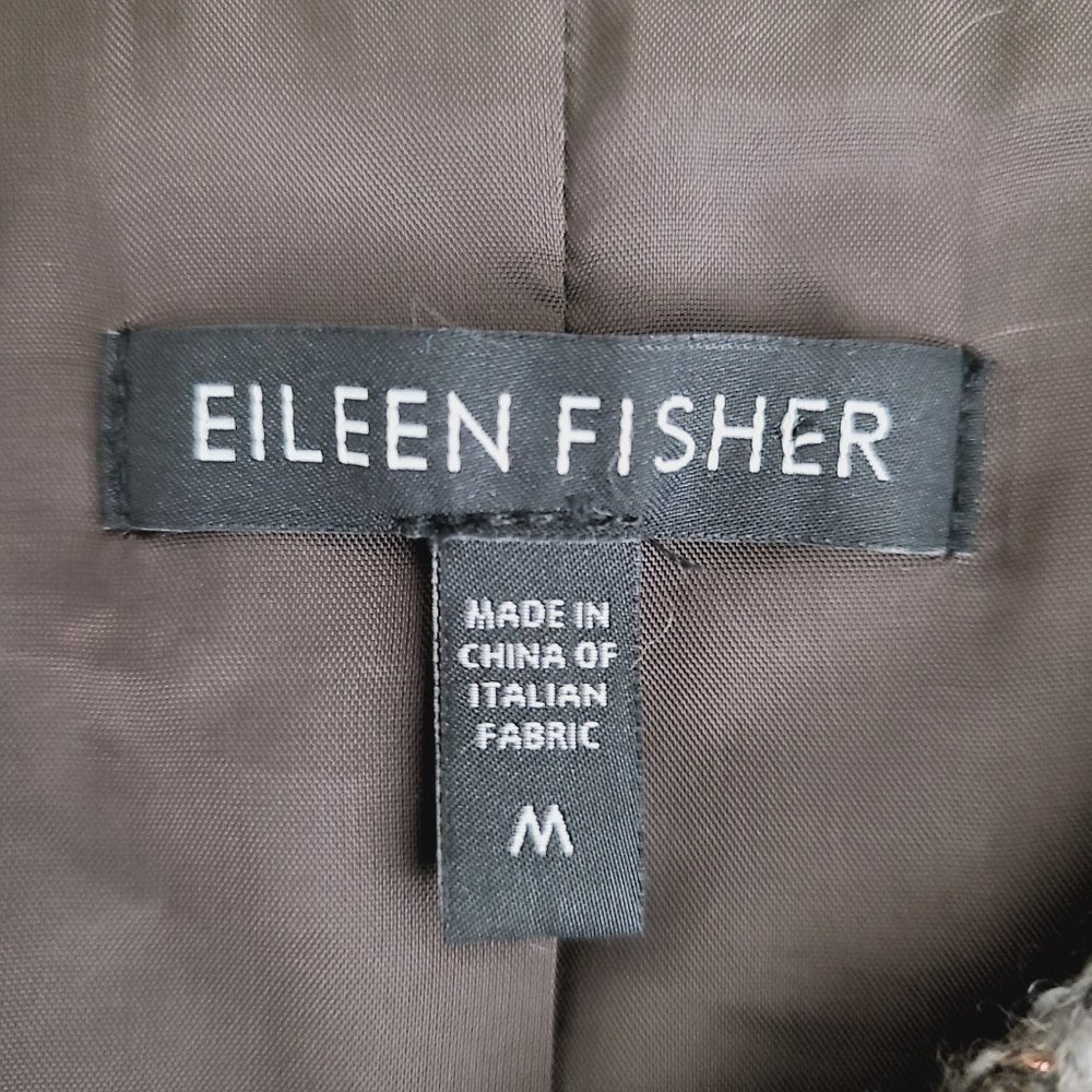 Eileen Fisher Wool Blend Woven Blazer Jacket - Picture 4 of 6